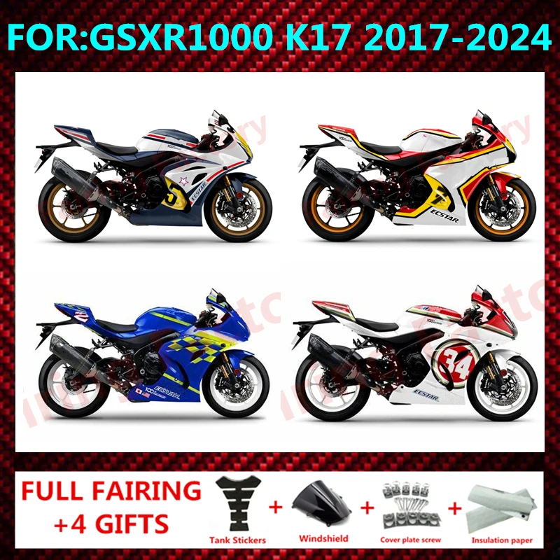 for GSXR1000 2017 - 2024 GSX-R1000 K17 2018 2019 2020 2021 2022 fairing fit Motorcycle Injection Mold ABS Full Fairings Kit zxmt