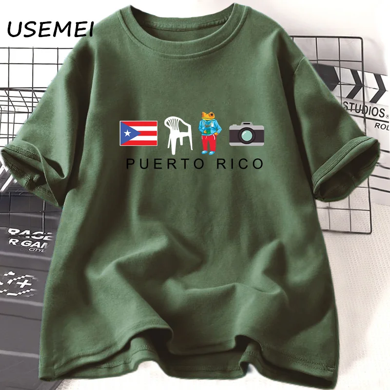Puerto Rico DTMF Bad Bunny Tshirt for Men Women Cotton Short Sleeve Harajku Frog T-shirt Casual Streetwear Mens Clothes Tops