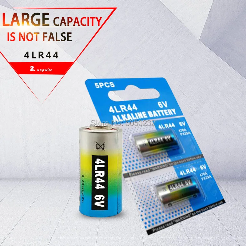 2pcs 4LR44 6V Dry Alkaline Batteries for Dog Training Shock Collars A544V 4034PX PX28A L1325 4AG13 544 4A76 Camera Battery