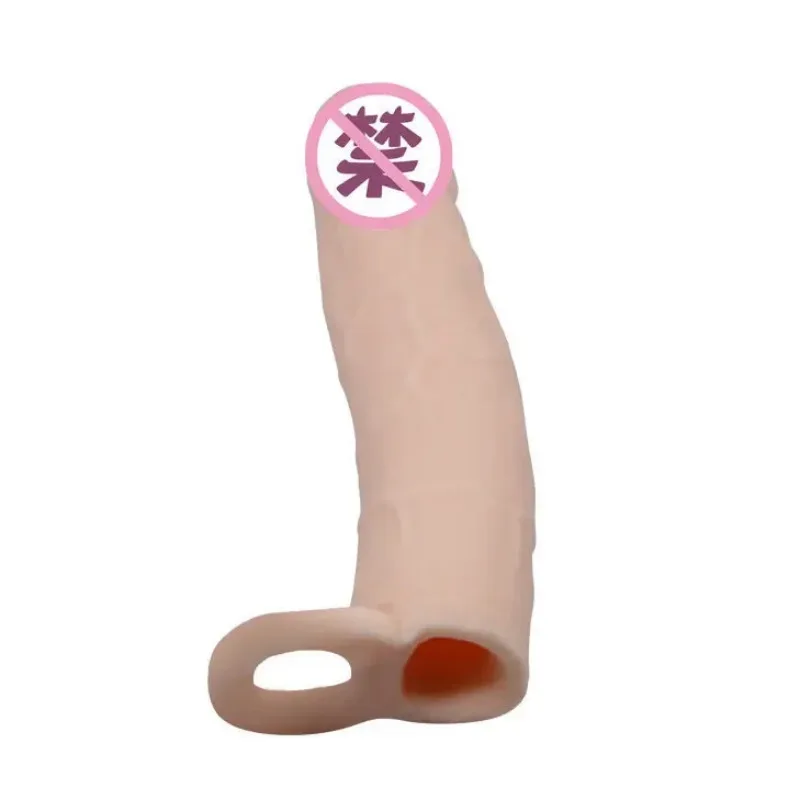 Realistic Condoms For Men Reusable Enlargement Condom Male Cock Sex Toys Delay Penis Sleeve For Male Extender Dildo Enhancer view 3