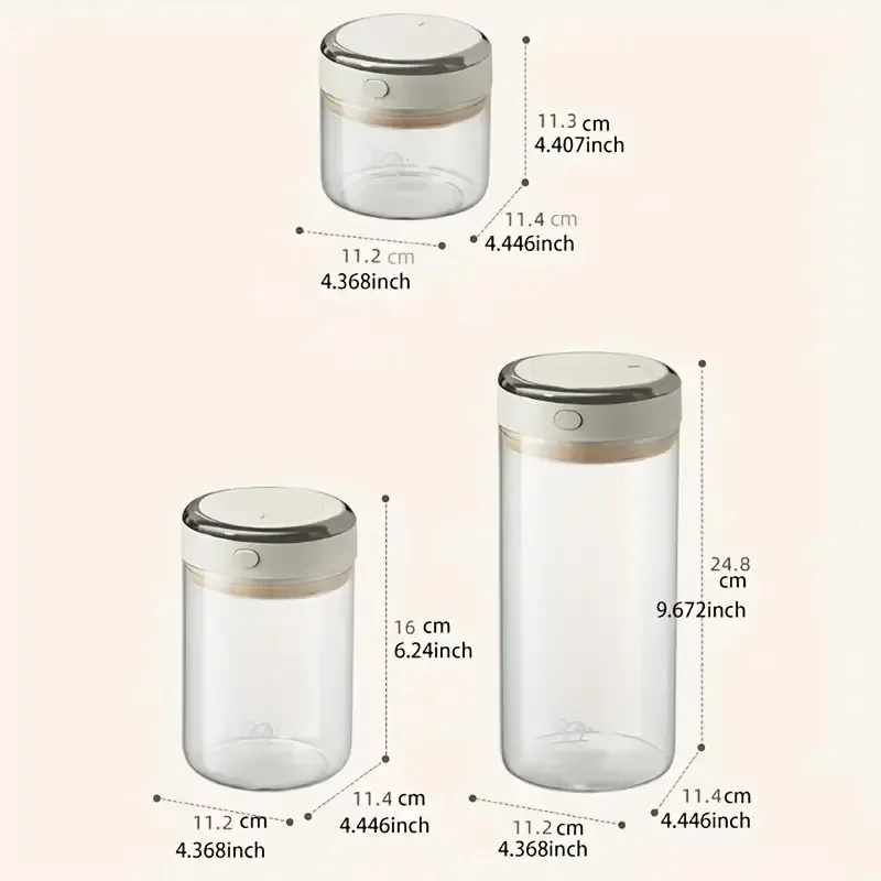 With With Lid Airtight Glass Spice Jar Storage Pop Up Coffee Bean Container Kitchen Pantry Organizer - Aliexpress Deal