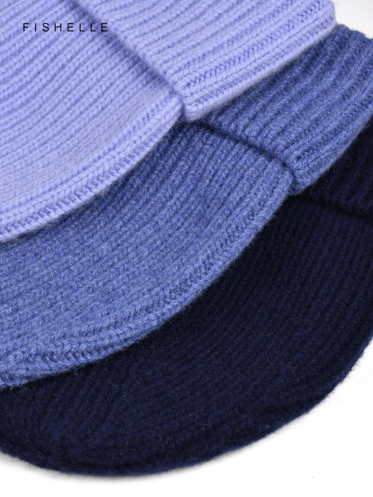 Solid wool hat women men autumn winter thick warm knitted teenage wool cap men beanie Christmas gifts