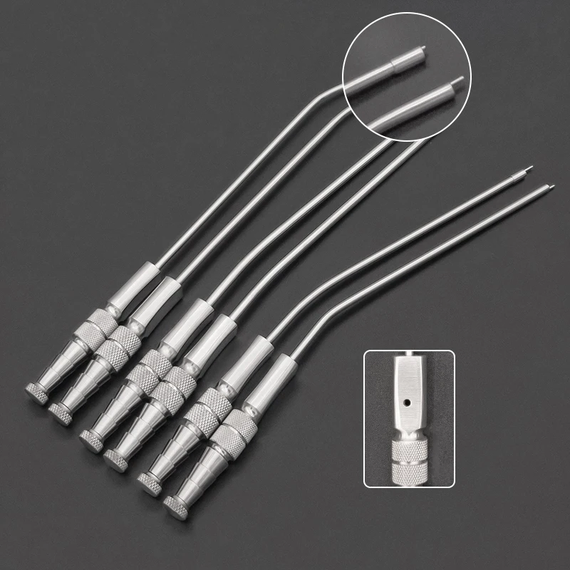 Oral Suction Tube Suction Tube Dental Implant Tools Strong Suction Head Sputum Suction Stainless Steel Metal Suction Tube Rinser