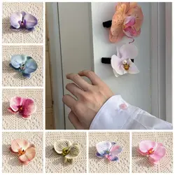 3D Printing Simulated Flower Silicone Cotton Butterfly Orchid Flower Handmade Accessories Headdress  DIY Jewelry Making Craft