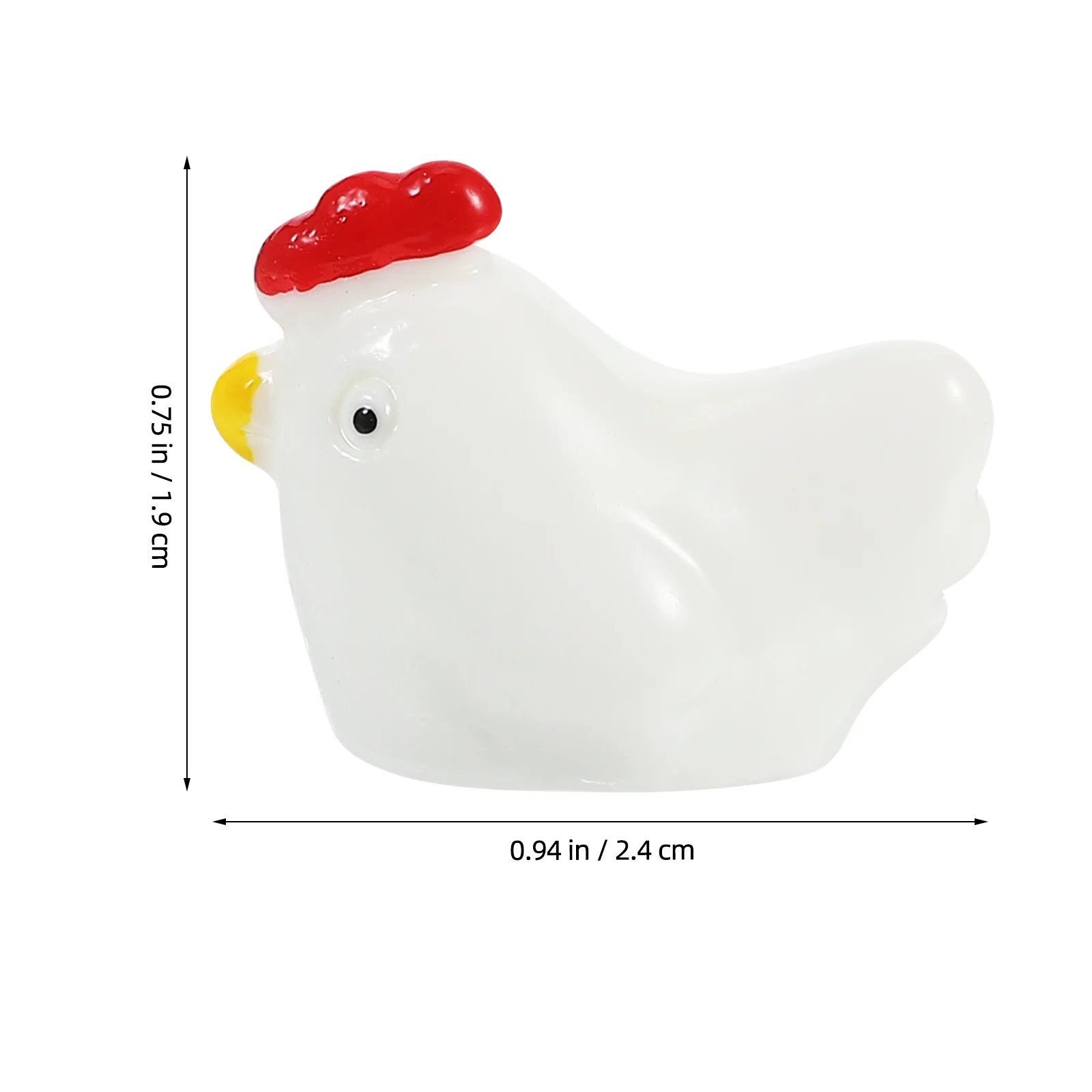 10 قطع دجاجات صغيرة من الراتنج لتزيين الحدائق والمنازل والمكاتب والمقاهي، تماثيل حيوانات صغيرة، إكسسوارات بثيمة المزرعة