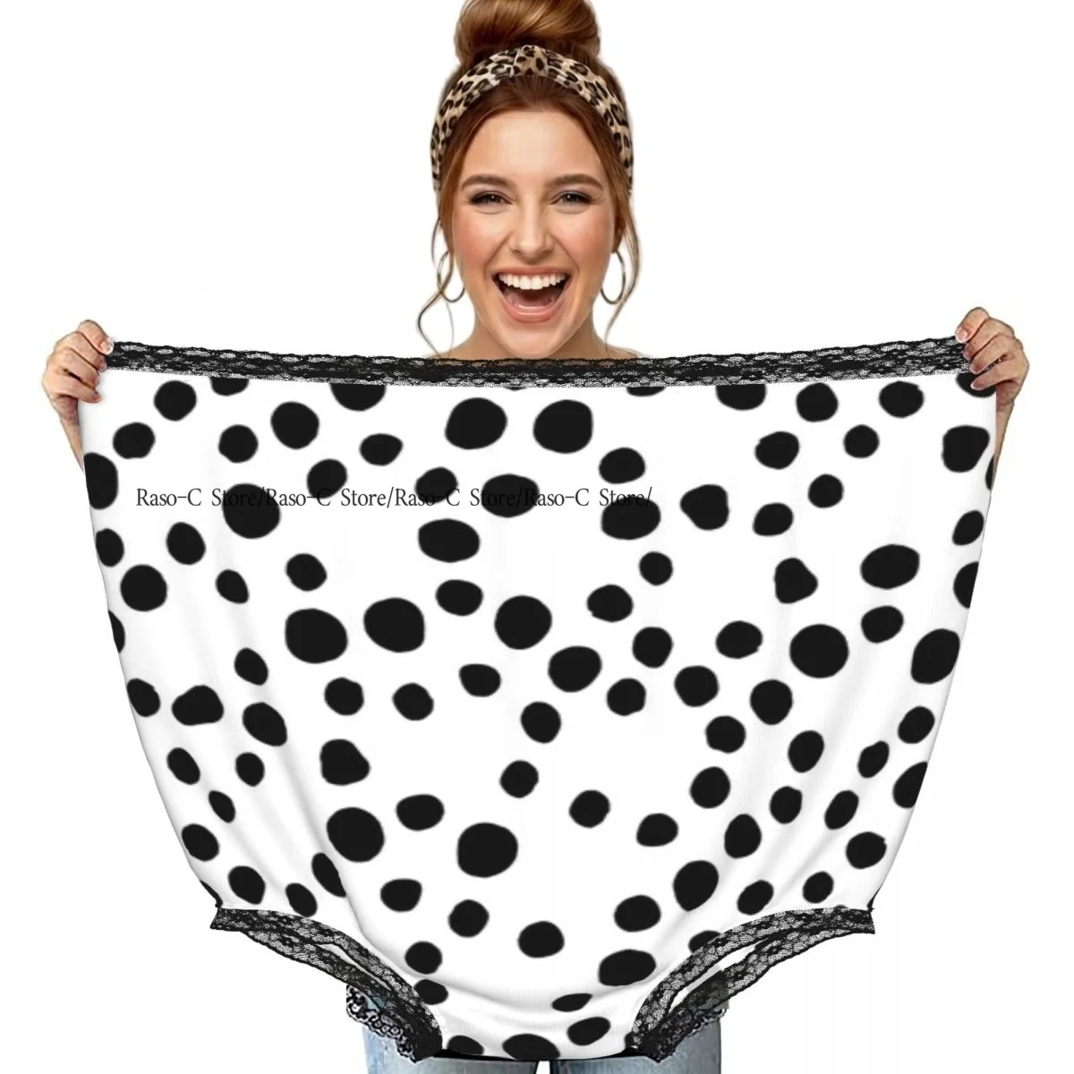 

Party Funny Trick Granny Underwear Humorous Daily Wear Polka Dots Pattern Panties