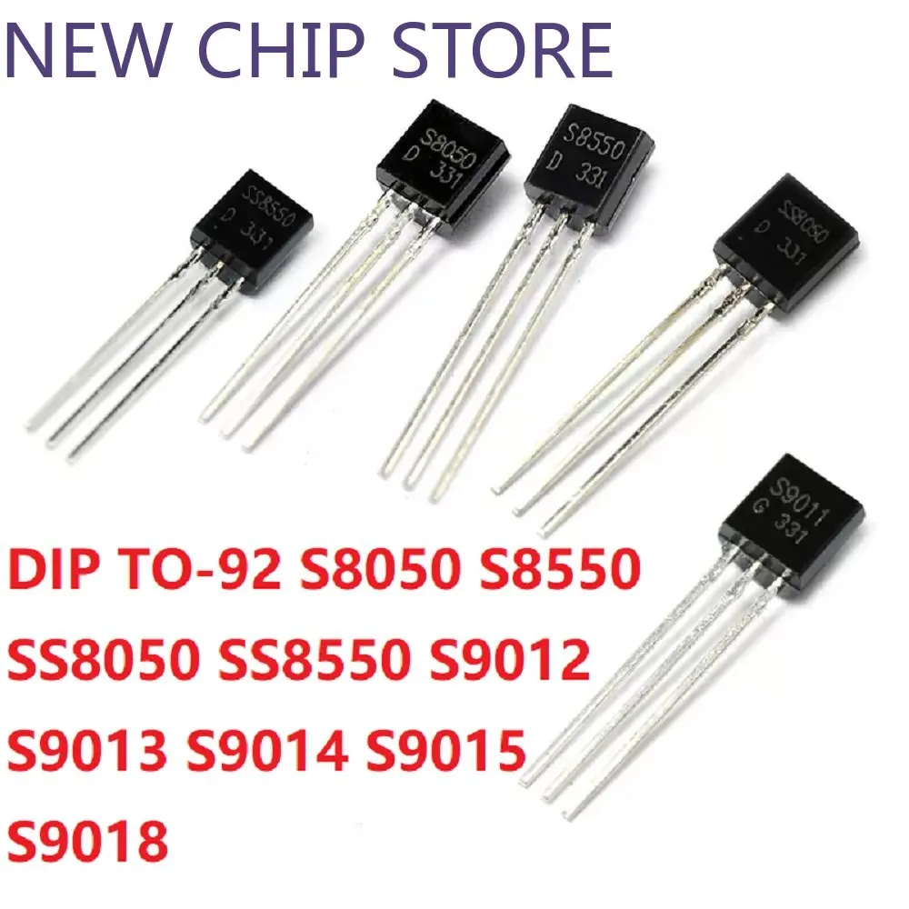 50PCS Power Crystal Triode DIP TO-92 S8050 S8550 SS8050 SS8550 S9012 S9013 S9014 S9015 S9018