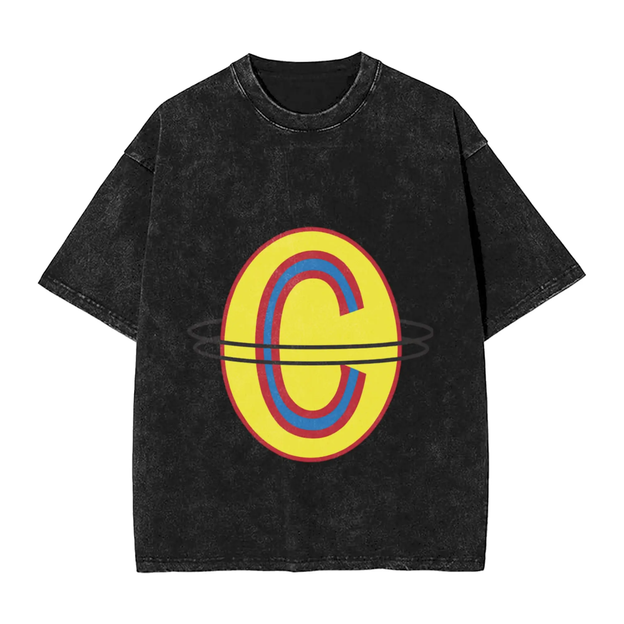 Captain Save-A Unique Trendy A Washed T Shirt Men's Oversized Cotton Tees Tops