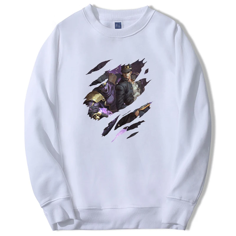 

JOJO's Bizarre Adventure Unisex Hoodie Hot Japan Anime JOJO Jotaro Printed Men's Sweatshirts Oversize Casual Moletom Streetwear