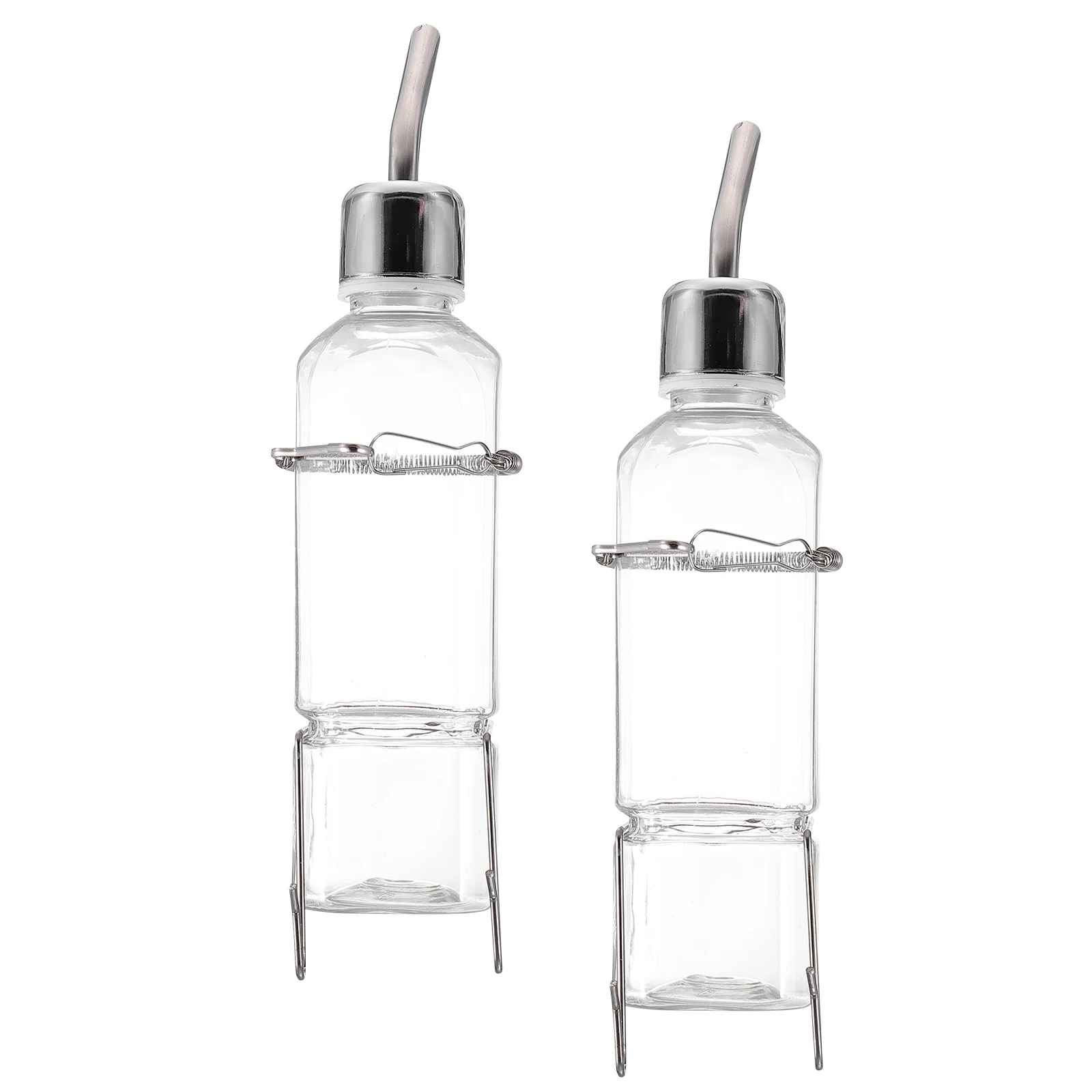 2 Pcs Water Dispenser Rabbit Drinker Pet Chinchilla Feeder Bunny Hanging Bottle Transparent Supply