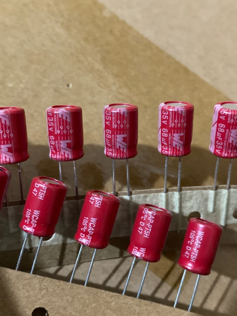 20pcs/lot original German WEWURTH Wcap-ATET series red robe audio aluminum electrolytic capacitor free shipping