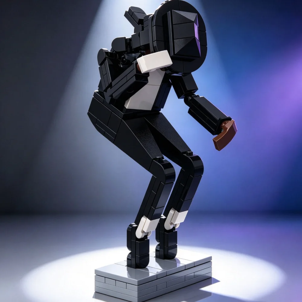 Michael Jackson MJ Classic Figure Model Ornament Micro Particle DIY Assembly Puzzle Kit Desktop Collectible Decor Gift