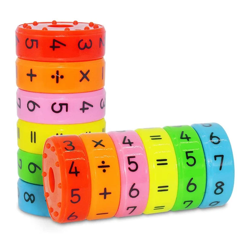 Juguete de matemáticas de cubo magnético para niños, recursos de aprendizaje, bloques de conteo de números y símbolos educativos para niños, premios de aula