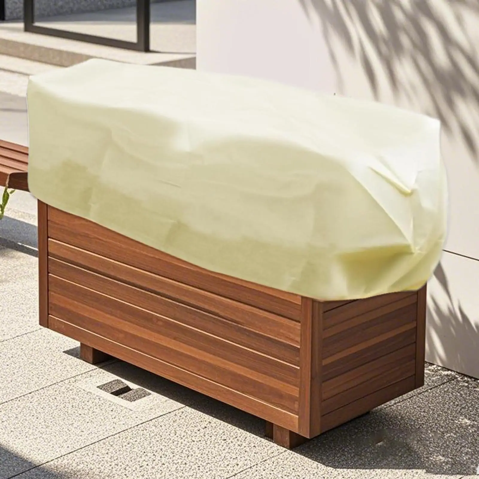Plant Covers Freeze Protection Rectangular Plant Frost Cover with Drawstring Windproof Raised Bed Protector for Landscape Patio