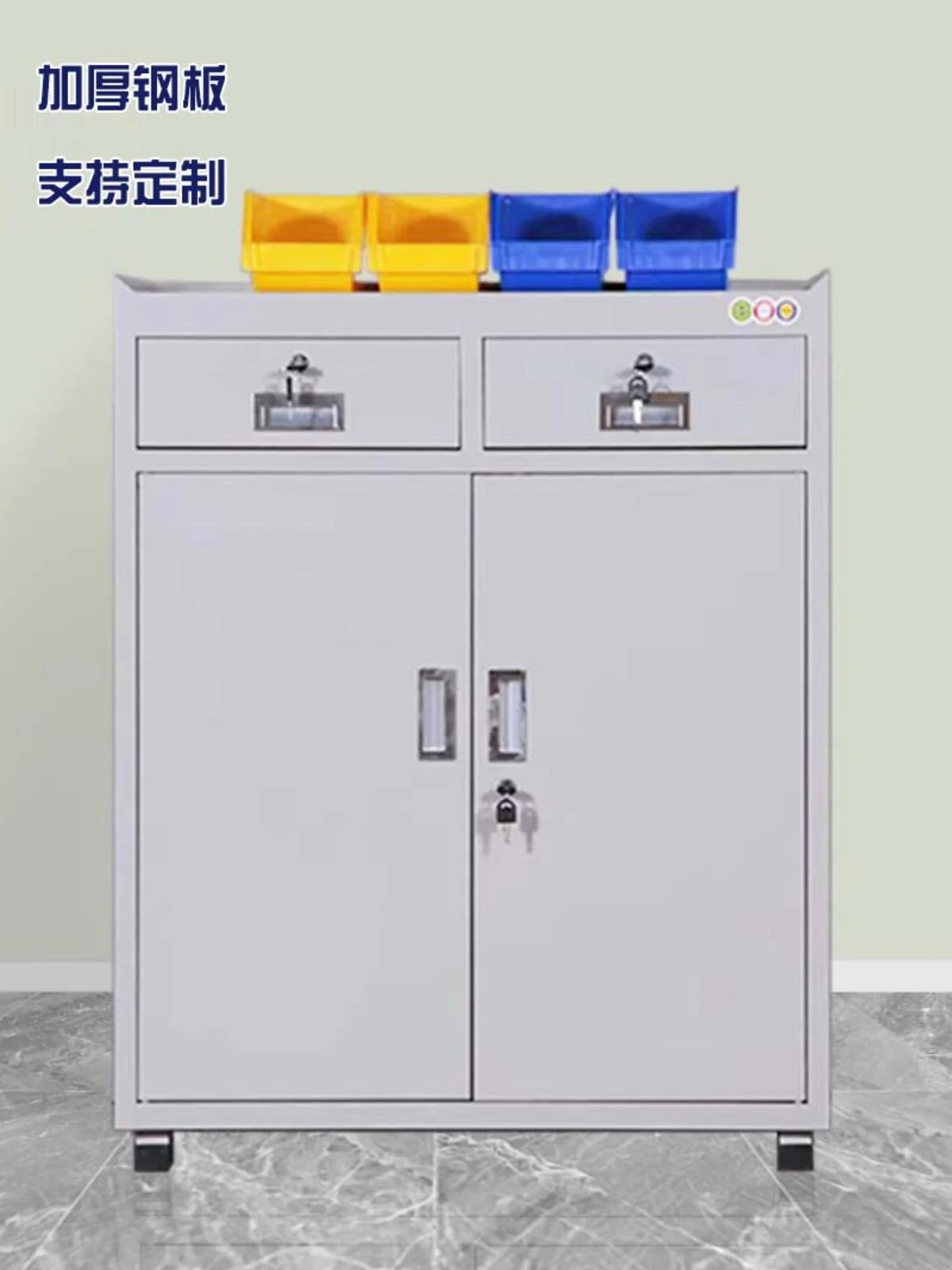 Heavy-duty thick iron tool cabinet machine tool  storagehardware accessories cabinet mechanical measuring tool drawer