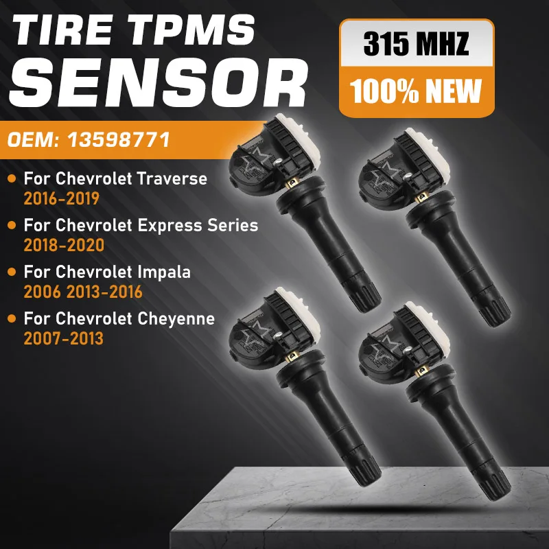 เซ็นเซอร์ความดันยางสําหรับ Chevrolet Traverse 2016-2019 TPMS Chevy Express 2018-2020 Chevy Impala 2006 2013-2016 Chevy Cheyenne