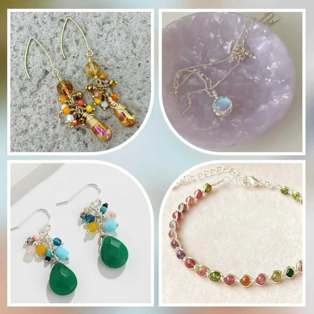 ลวดทองเหลืองกลมขนาด 21 เกจ ยาว 65.62 ฟุต สำหรับงานศิลปะ งานประดิษฐ์ งานร้อยลูกปัด งานพันลวด สำหรับทำสร้อยข้อมือ สร้อยคอ ต่างหู ชุดทำเครื่องประดับ DIY