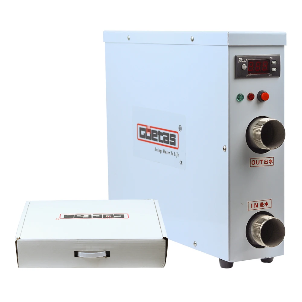 Swimming Pool Thermostat Fish Pond Electric Heating Thermostat Equipment 5.5KW 9KW 11KW 15KW Hot Tub Bath Water Heater 220V/380V