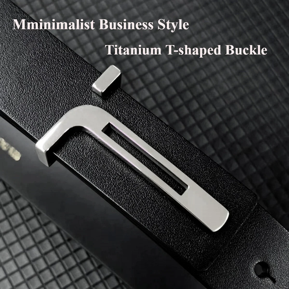 

35/38mm Titanium Belt Buckle Polished Brushed Process T-Shaped Buckle for Genuine Leather Straps Men's Casual Belt Accessories