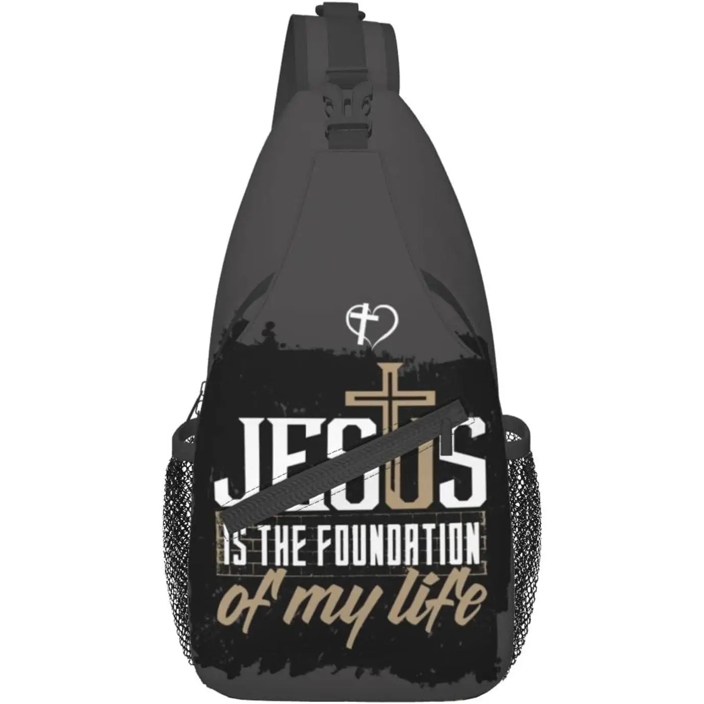 

Сумка-слинг с Библией Христа, рюкзак на груди, повседневный рюкзак, сумка через плечо с крестом Иисуса, повседневные рюкзаки