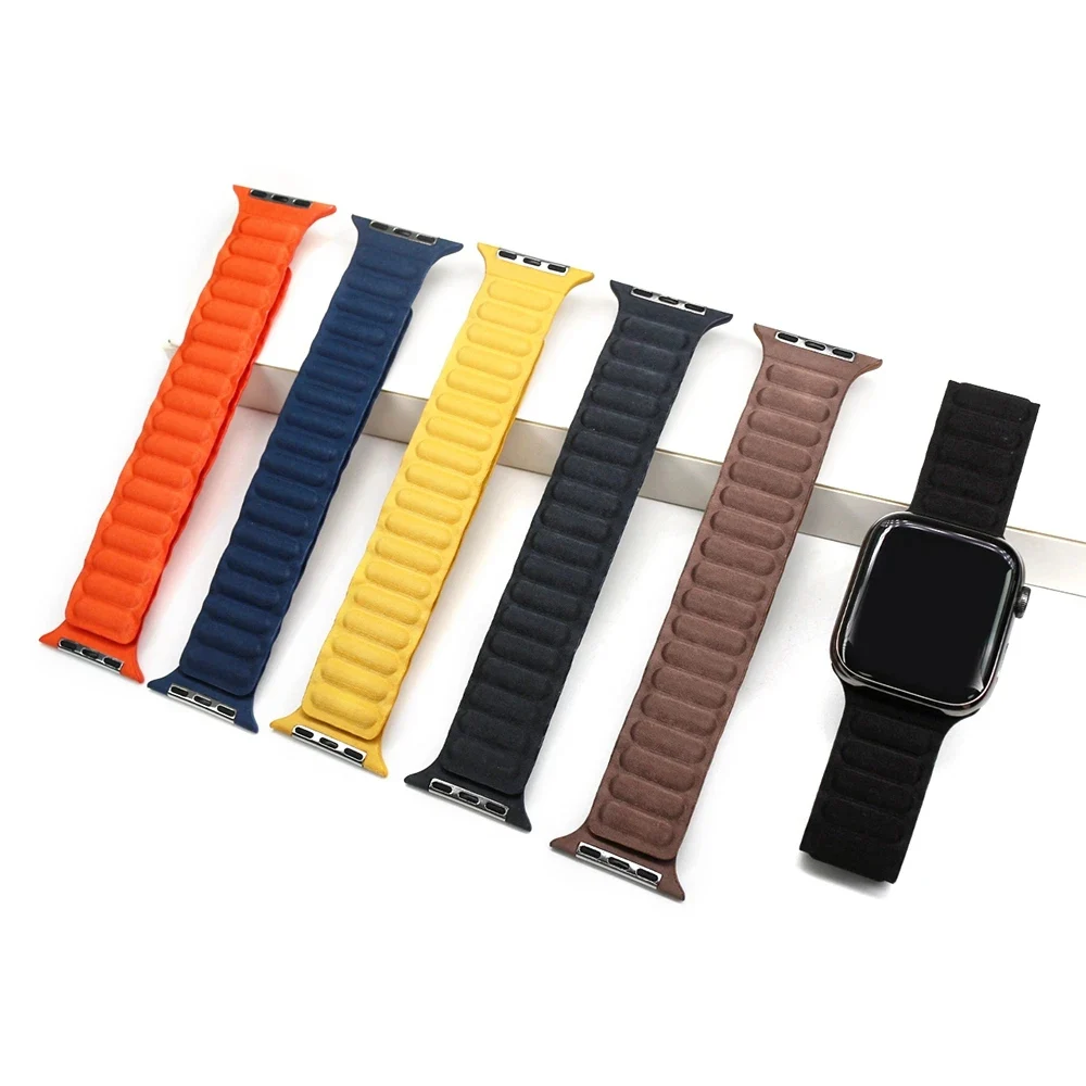 FineWoven Magnetic Loop For Apple Watch Band Ultra 2 44mm 45mm 49mm 41mm 46mm 42mm 40 Bracelet iWatch Series 10 9 8 se 7 6 Strap