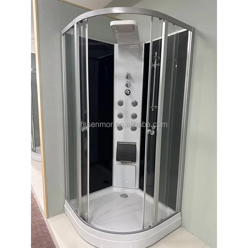 Cabin Design Bathroom Glass Shower Rooms Enclosure Security Smart System Sliding Door Luxury Shower Kit With Base