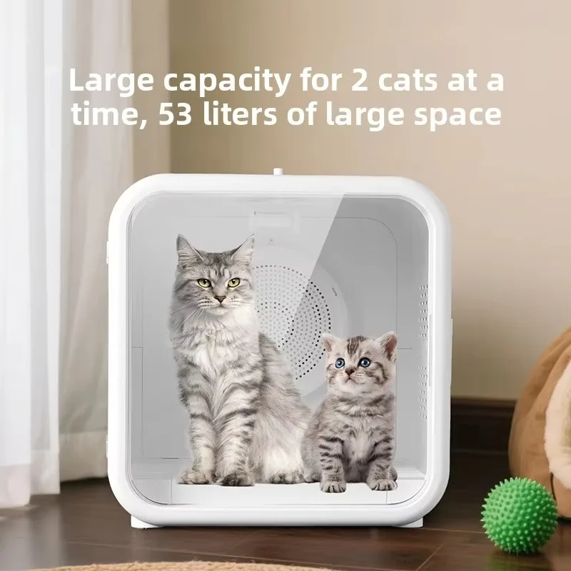 automatic silent pet dryer with app control and intelligent temperature control, suitable for cats and dogs for bathing and home