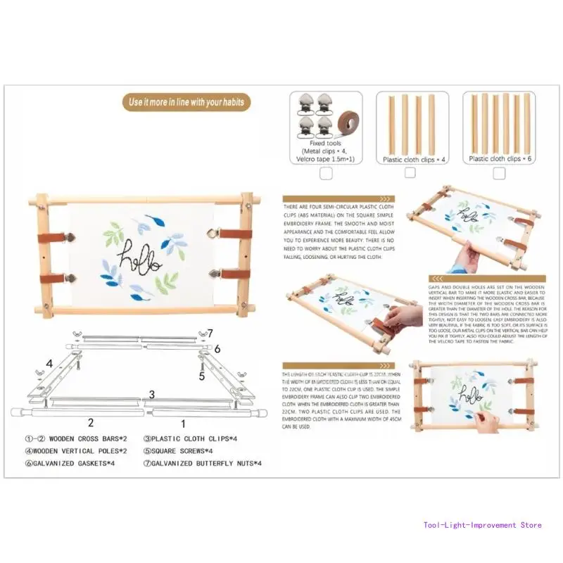 C63E Stitches Frame Embroidery Rack Embroidery Hoop Stand Embroidery Stand