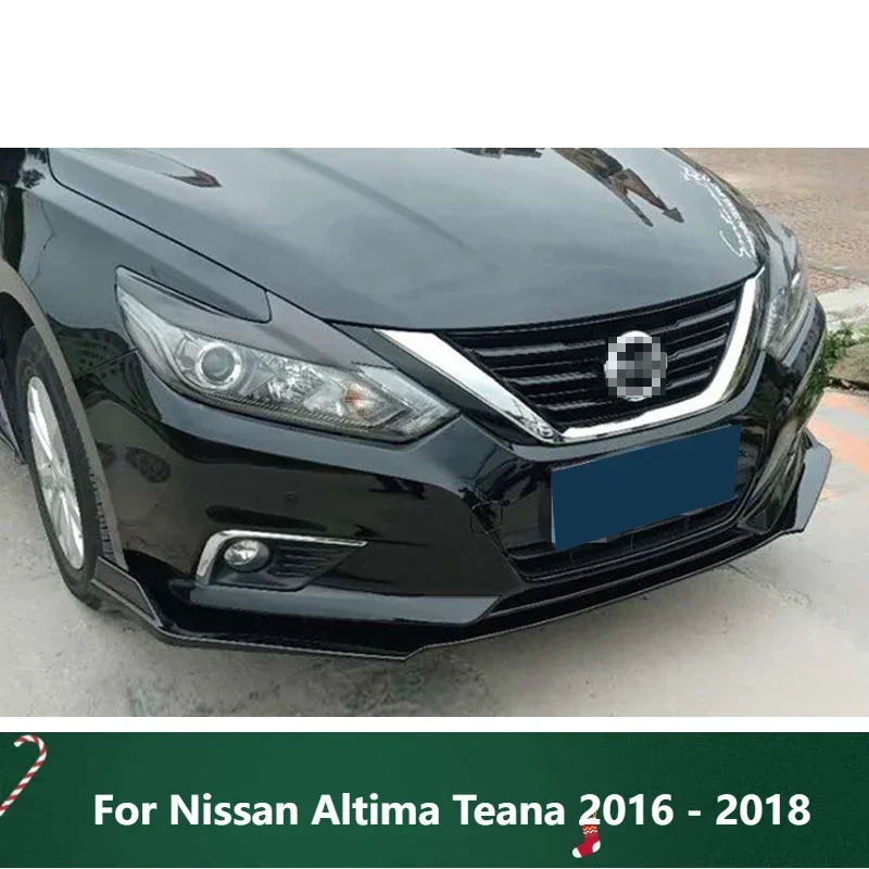 

Front Bumper Spoiler Protector Plate Lip Body Kit For Nissan Altima Teana 2016 - 2018 Carbon Surface Decorative Chin Shovel