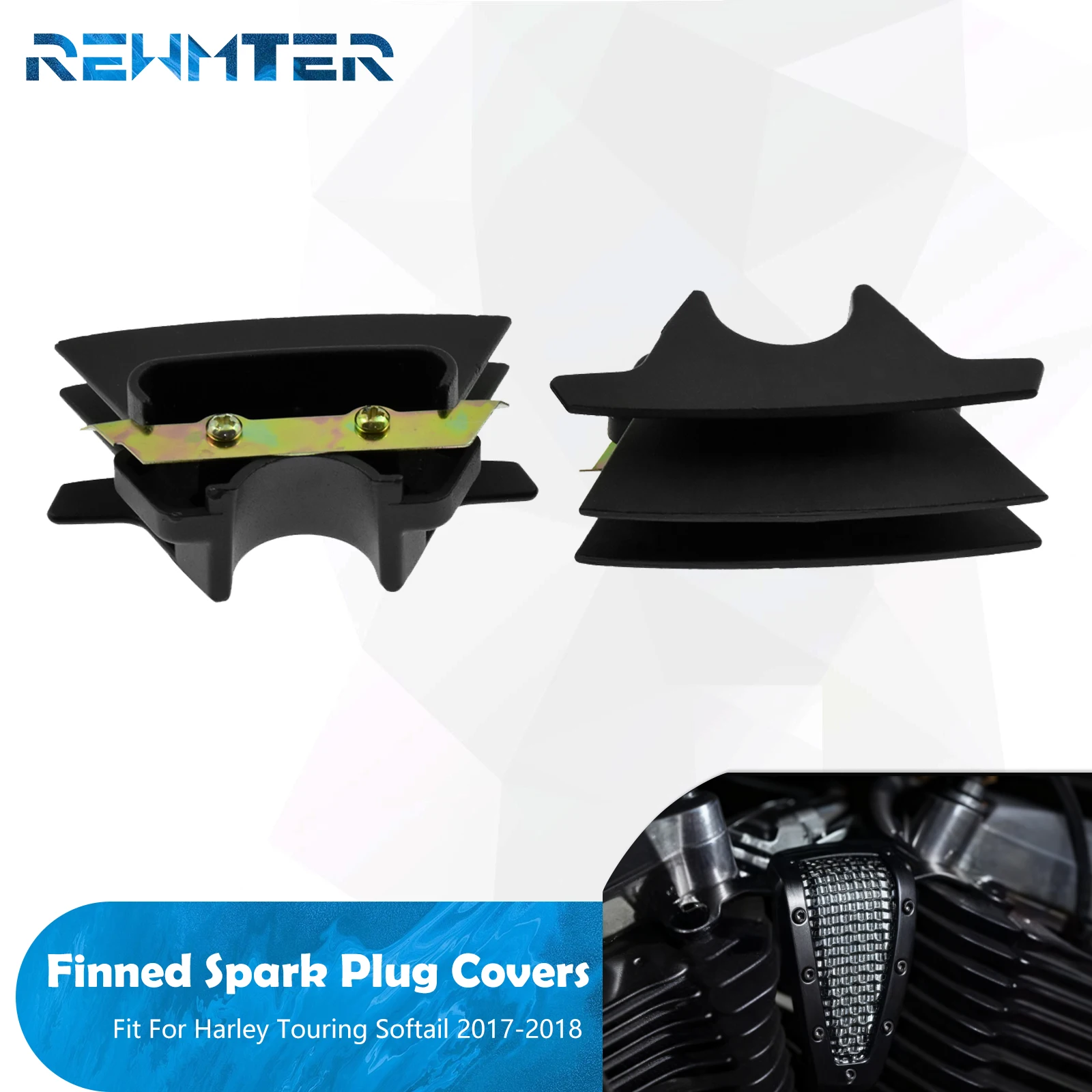 

Чехлы для свечей зажигания с ребринами для мотоцикла, декоративные для Harley Touring Road King Street Glide Softail Fat Boy Breakout Low Rider