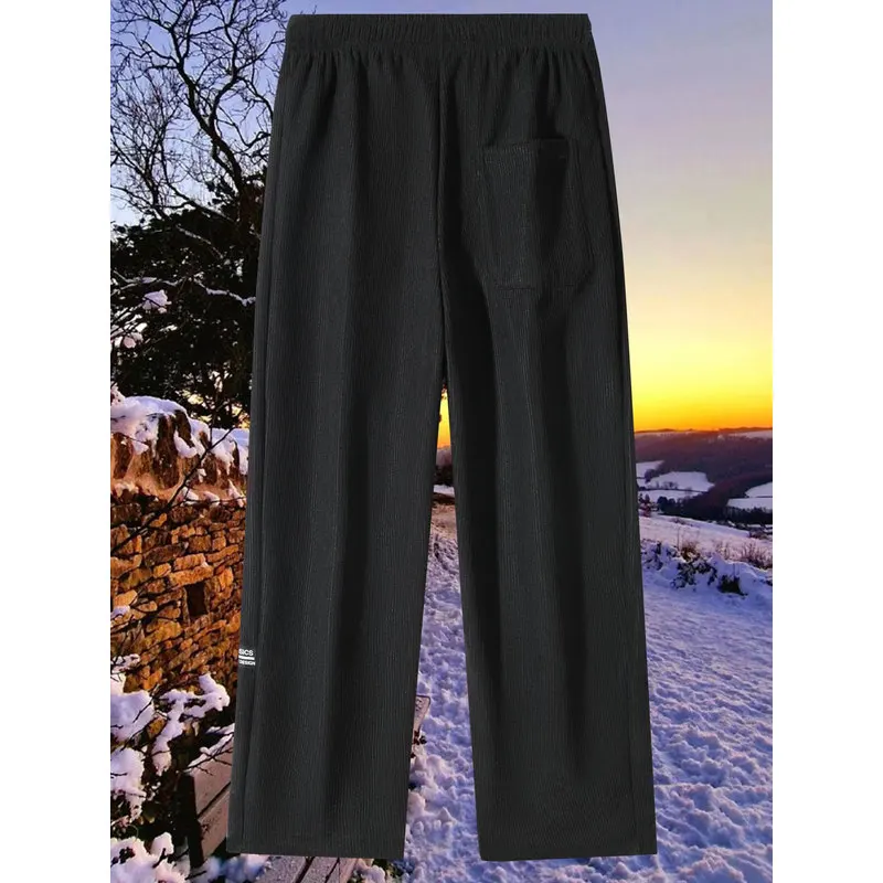 Padded Sweatpants 2-Pack Corduroy Casual Pants Thickened And Warm Winter Sports Men's Clothing Man Cold Clothes Thermal Trousers