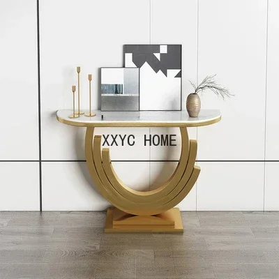 Console Tables Simple New Chinese Console Half round Table Corridor Wall Side View Table Console Tables