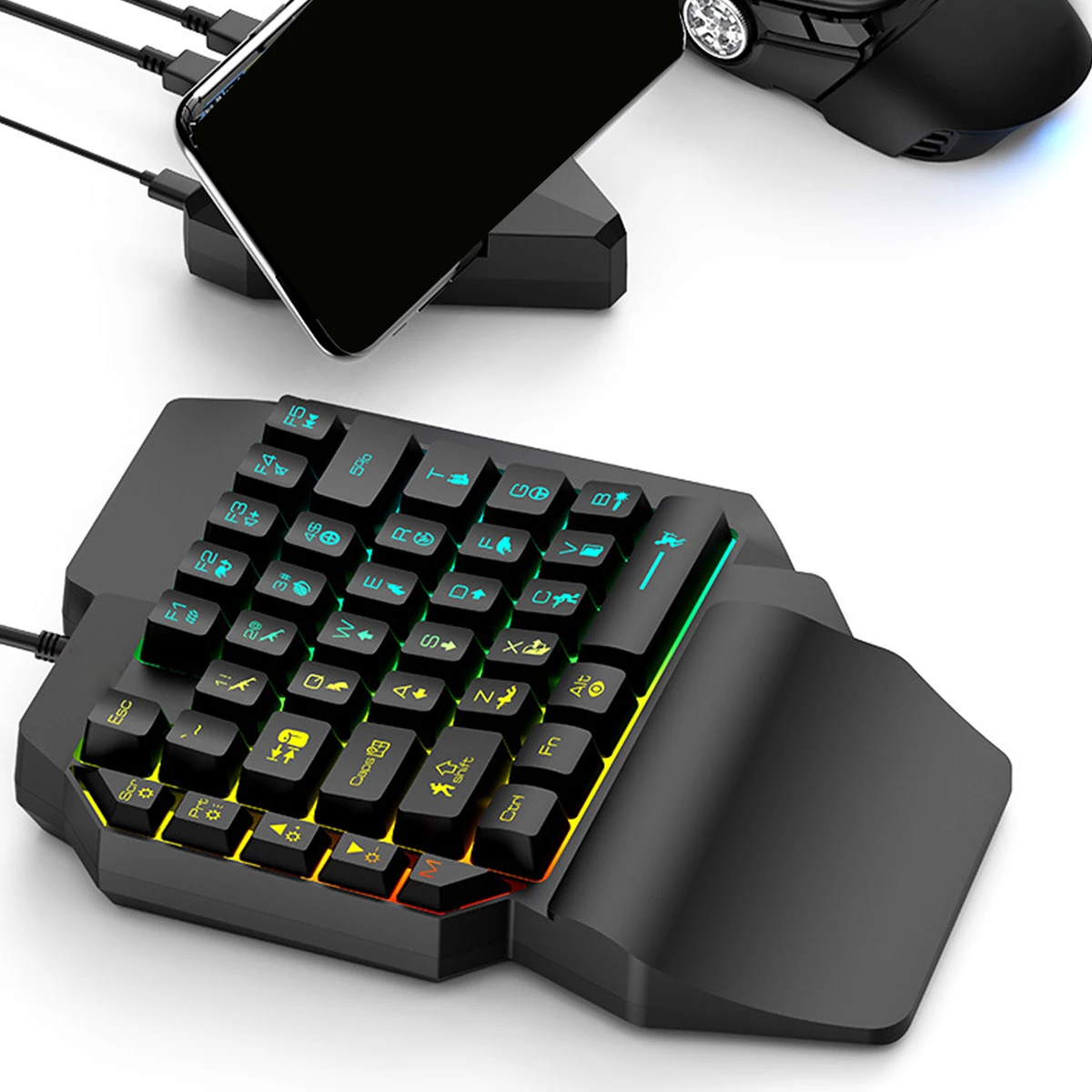 

Left-handed Mechanical Keyboard Easy to Install for Laptop Computer Feel Gaming Rgb