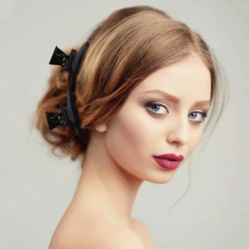 12PCS Haar Zubehör Haar Clips Partition Greifen Clip Bunte Schmetterling Clip Lange Mund Clip Haar Platte Haar Flechten Werkzeuge – Detail 10