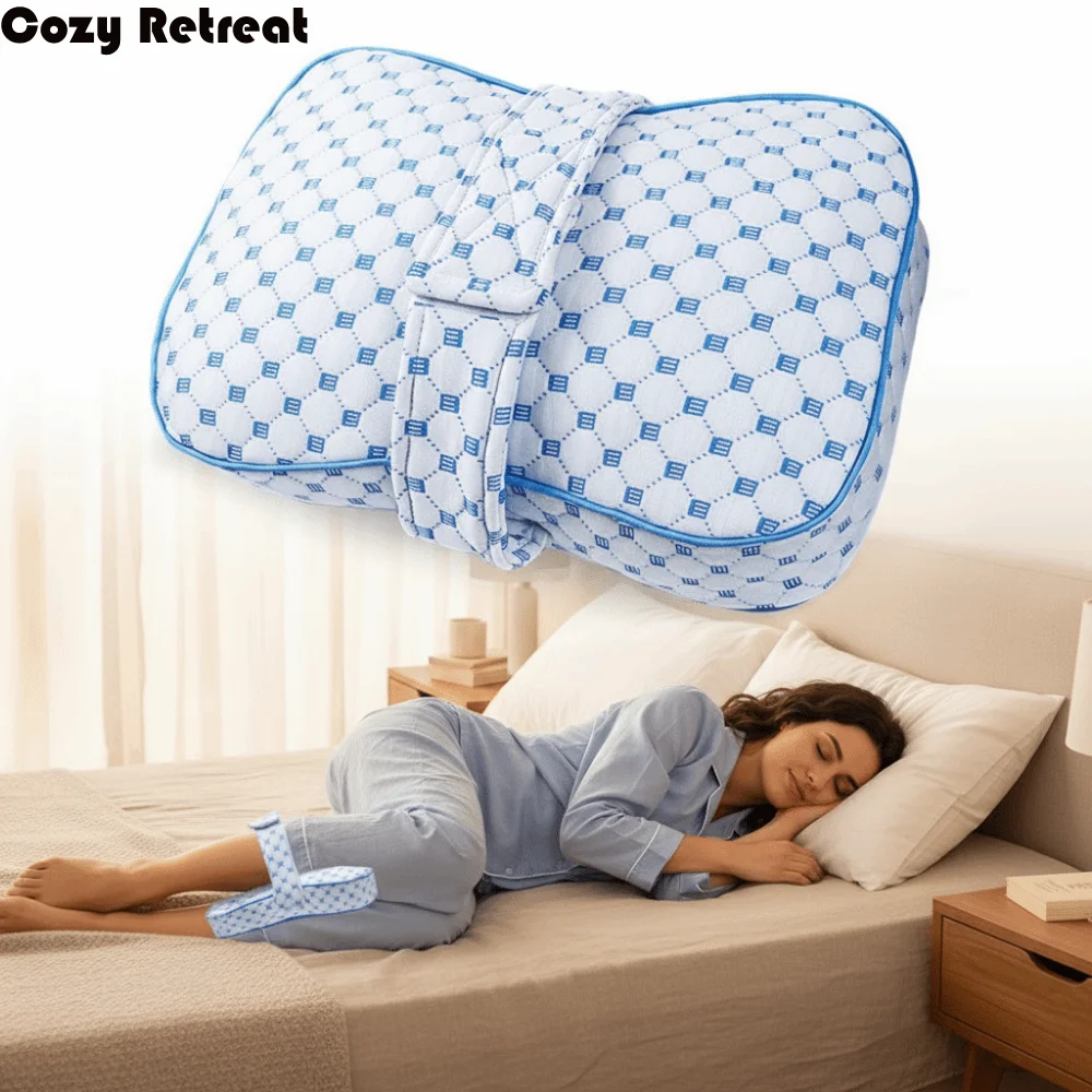 

Adjustable Strap Maternity Leg Pillow Polyester Fill Knee Support Side Sleeping Pillow Washable PP Cotton