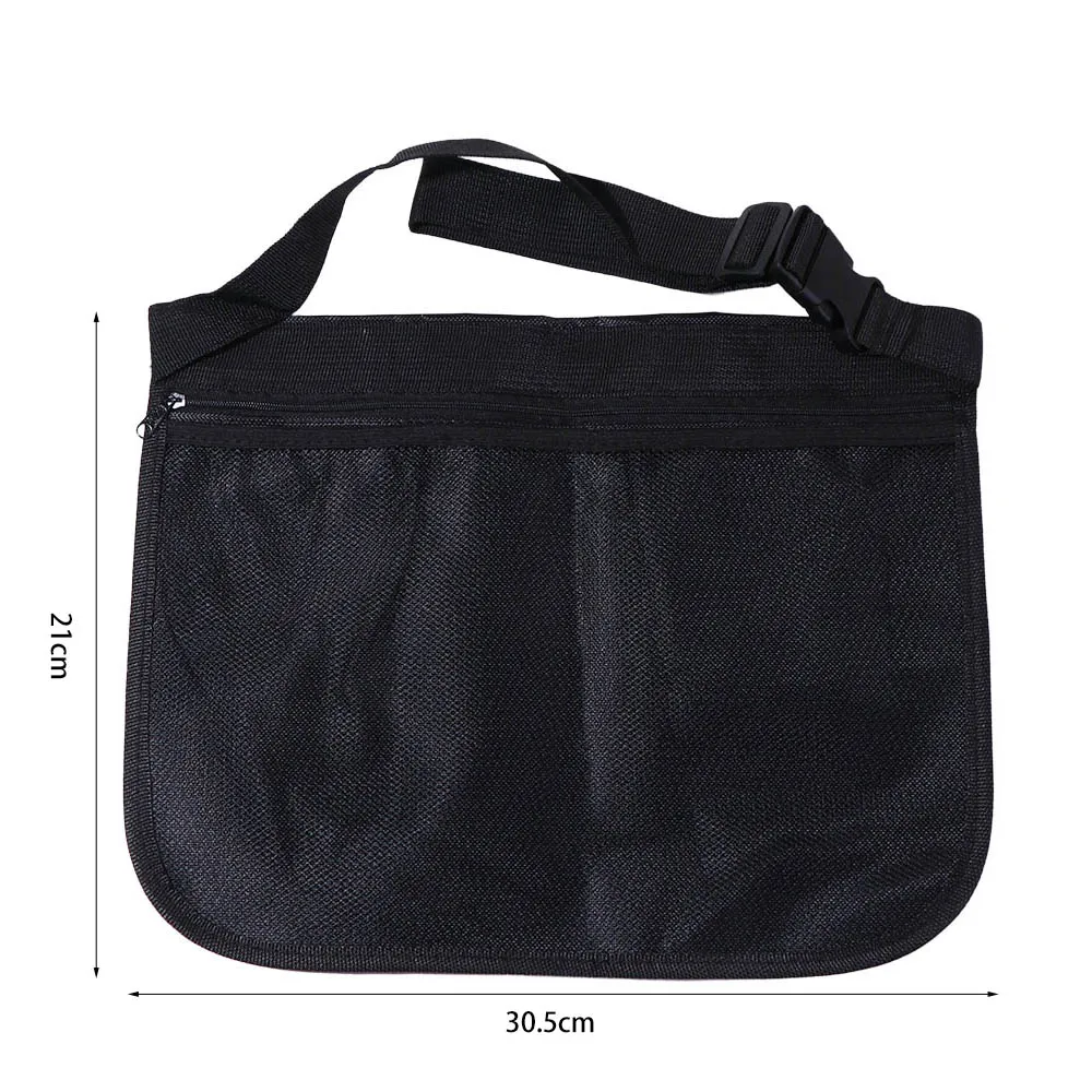 Large Capacity Tennis Ball Carry Bag Adjustable Belt Mesh Pouch Golf Ball Storage Waist Bag Multifunctional Picking Up Ball