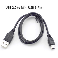 USB 2.0 To Mini USB 5-Pin Sync Cable Data Charging Power Extension Cord Connector Splitter For MP3 MP4 C4