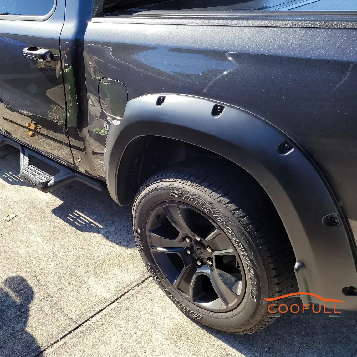 For Dodge Ram 1500 2019-2024 Matte Black Pocket Style Fender Flares Wheel Arch Covers Mudguard Body Kits - view 3