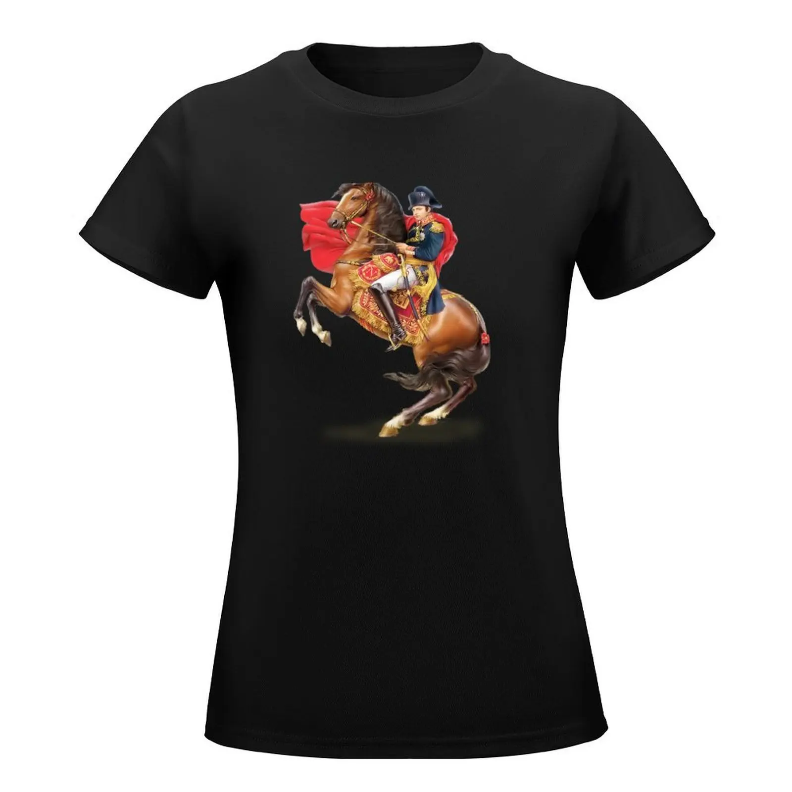 Napoleon Bonaparte auf Pferd T-Shirt Sport fans maßge schneiderte T-Shirt Kleid für Frauen Grafik