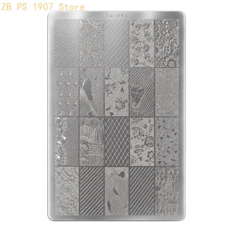 Polish and Gel Stamping Plate with Rounded-Corner Design 55KA