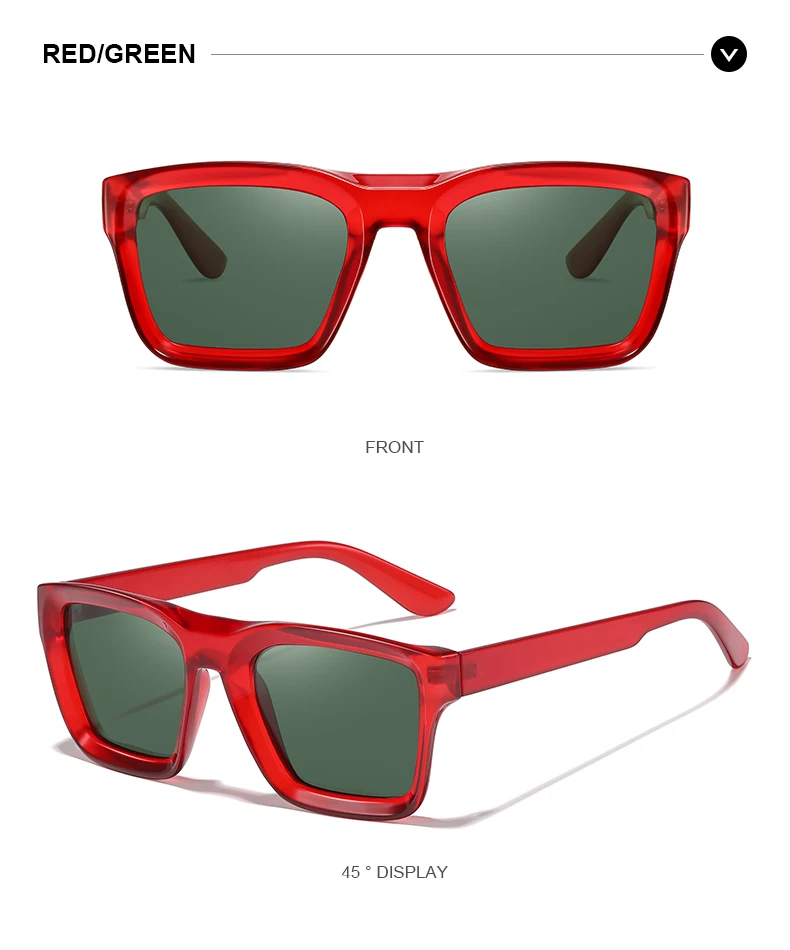 2026 DML Neue Mode Damen Luxusmarke Quadratische Sonnenbrille Vintage Hochwertige Farbige Polarisierte Schutzbrille UV400 – Detail 14