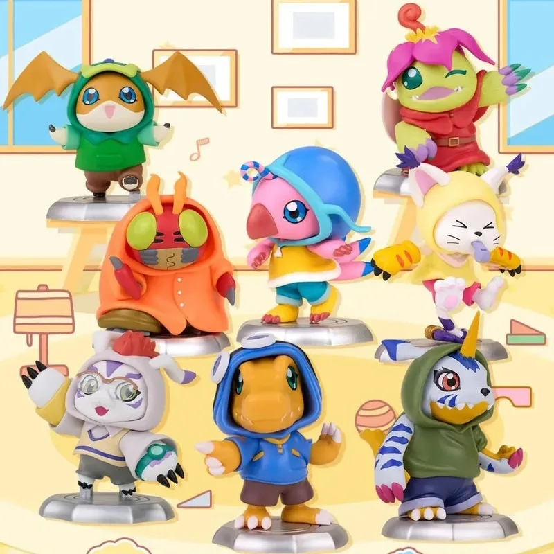 Digimon Avebture The Bnfigure Q Cosplay V3 Series Caixa Cega Kawaii Anime Figura Carro Decoração de mesa para casa Presente surpresa para crianças e homens