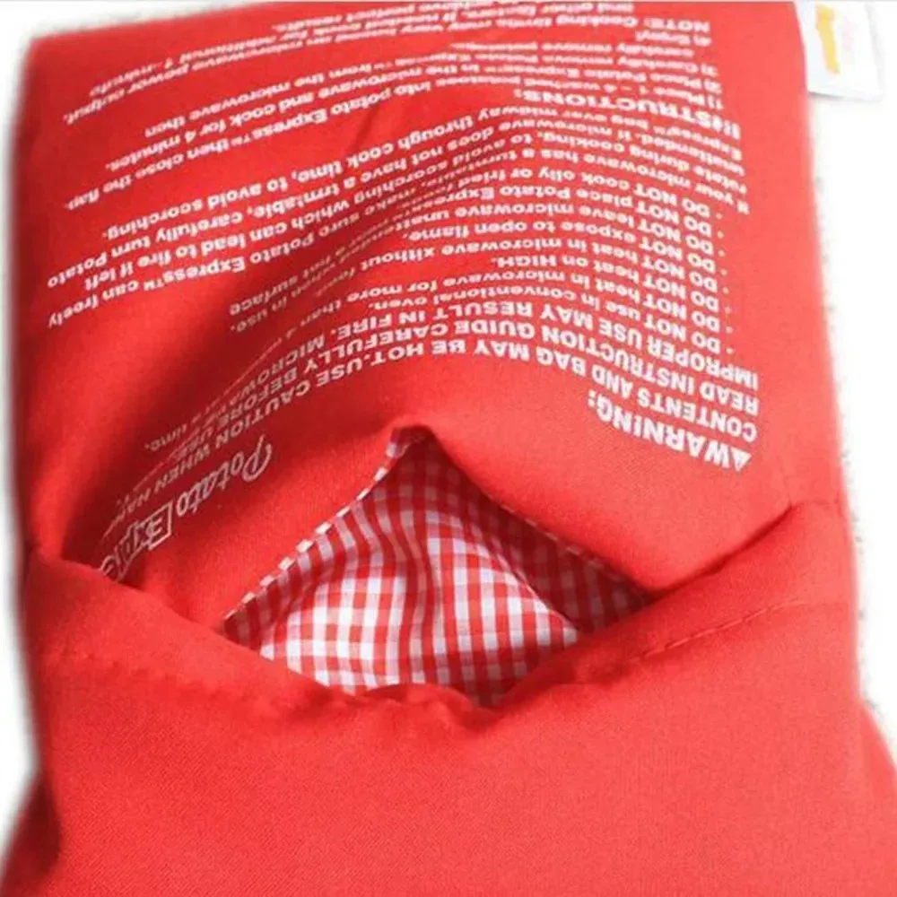 Microwave Potato Bag Reusable Express Microwave Potato Cooker Bag Baked Potato Cooker Perfect Potatoes 4 Minutes Red Baked Pouch