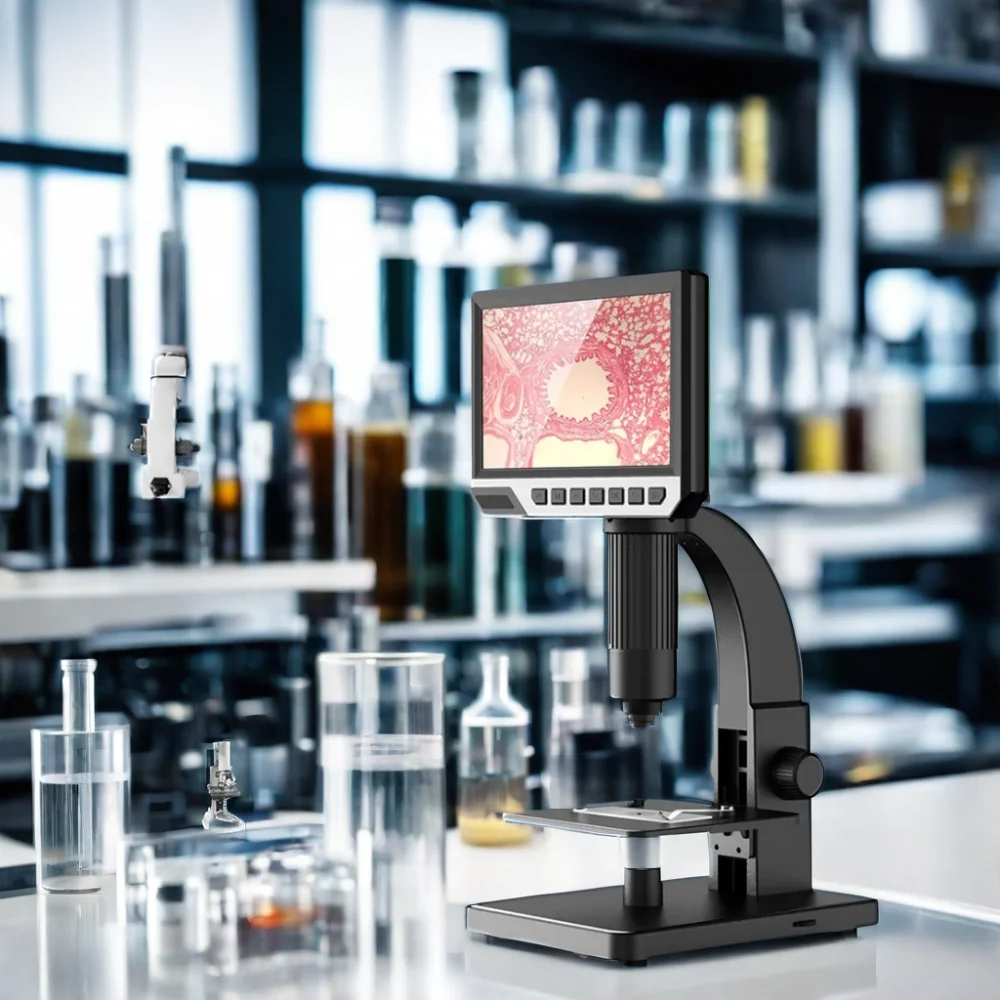 7 Inch High-definition Screen 2000x Digital Multiple Lens Microscope 1200w Pixels Wonderful Journey of Microworld Observation