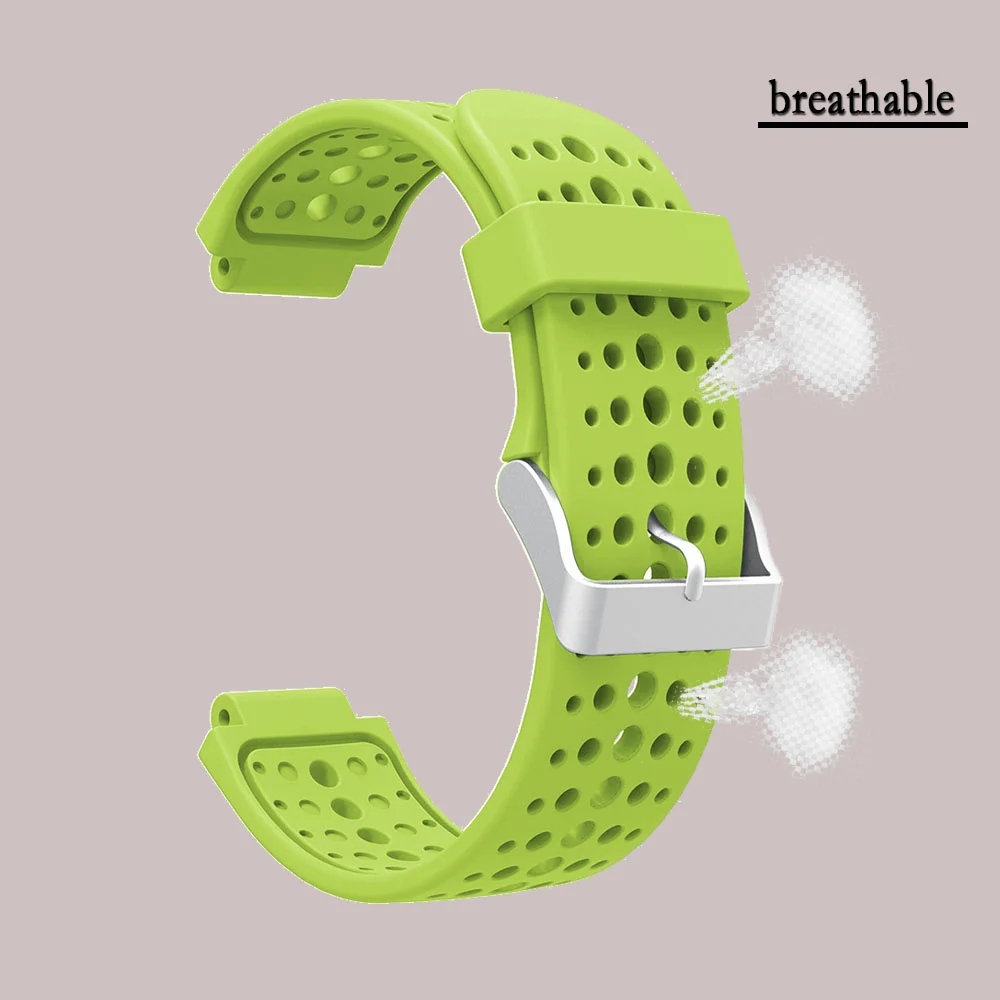 Garmin Forerunner 235/220/230 시계 밴드, 내구성 및 통기성 스트랩, 하이 퀄리티 실리콘 손목 밴드, 조절 가능한 벨트