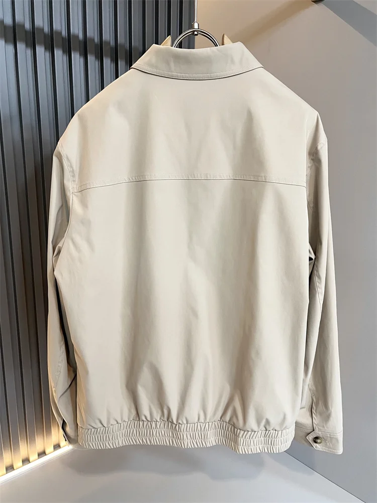 

Faionable Busin Casual Zipper Collar Jaet for Men Spring Summer New Sle Simple Match All Seasons Long Sve Top