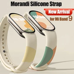 Morandi-Xiaomi Mi Band 5, Mi Band 8,9用のシリコンストラップ