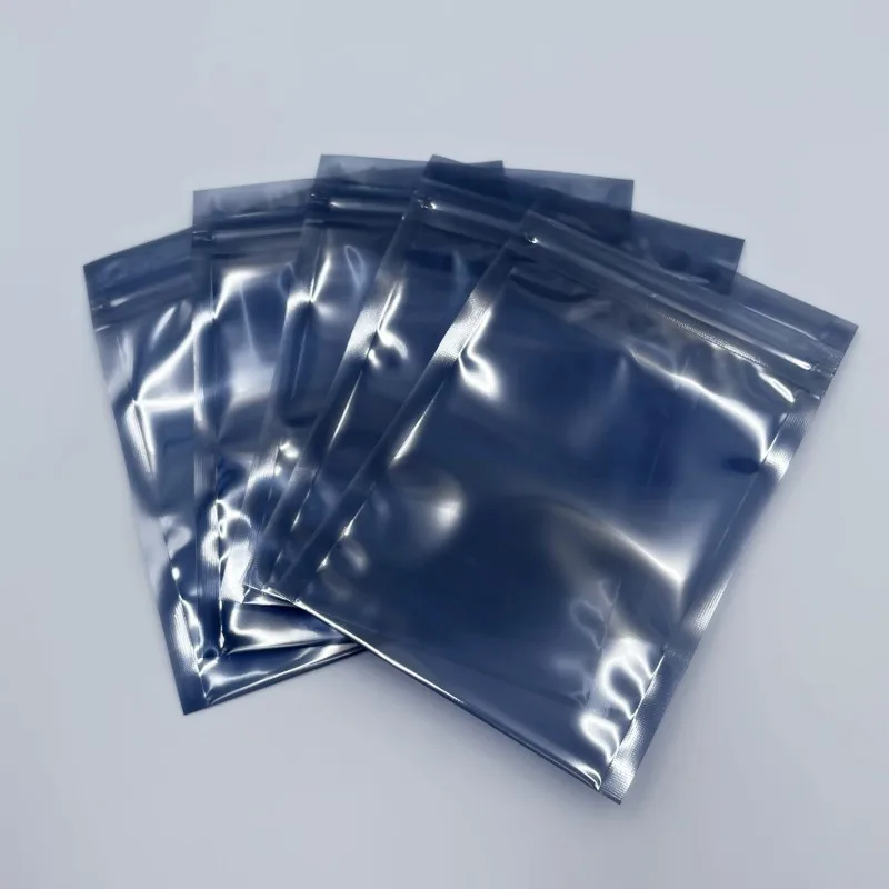 100Pcs/Lot Antistatic Aluminum Storage Bag Zip Lock Resealable Anti Static Pouch for Electronic Accessories Package Bags