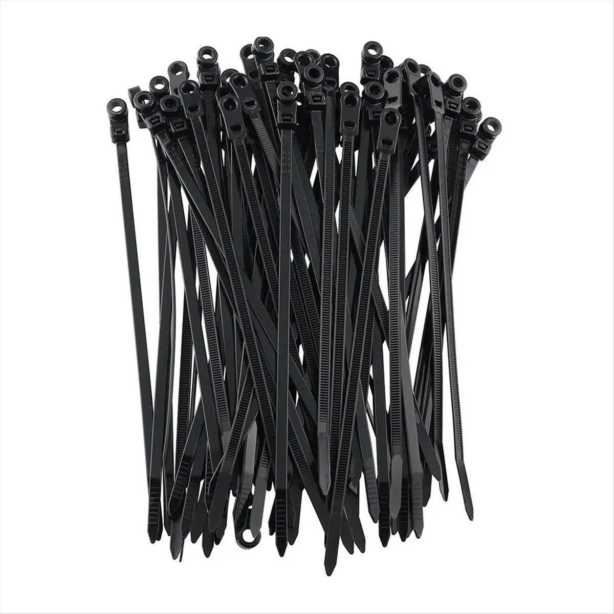 [Trending Offer] 300Pcs Hole Cable Ties Reusable Fixed Nylon Cable Ties Self-Locking Cord Tie Straps Fastening Loop