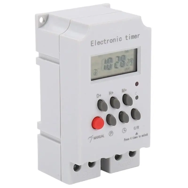 ABRU-TNCE 30A Timer Switch, Big Power Time Control Switch, 32 Groups Of Timer On And Off Light, Water Pump Timer